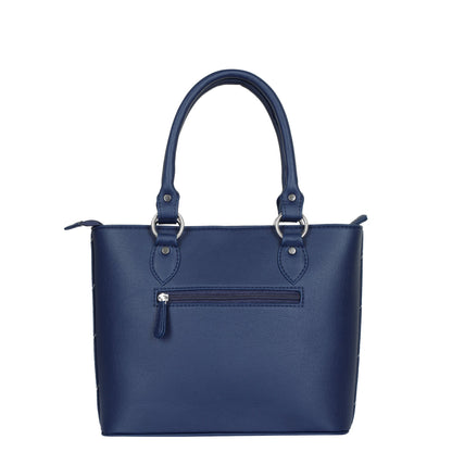 Blue Vegan Leather Tote Bag – Women’s Wholesale Top Handle Shoulder Bag