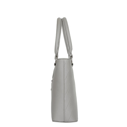 Women’s Grey Vegan Leather Tote Satchel – Wholesale Top Handle Shoulder Bag