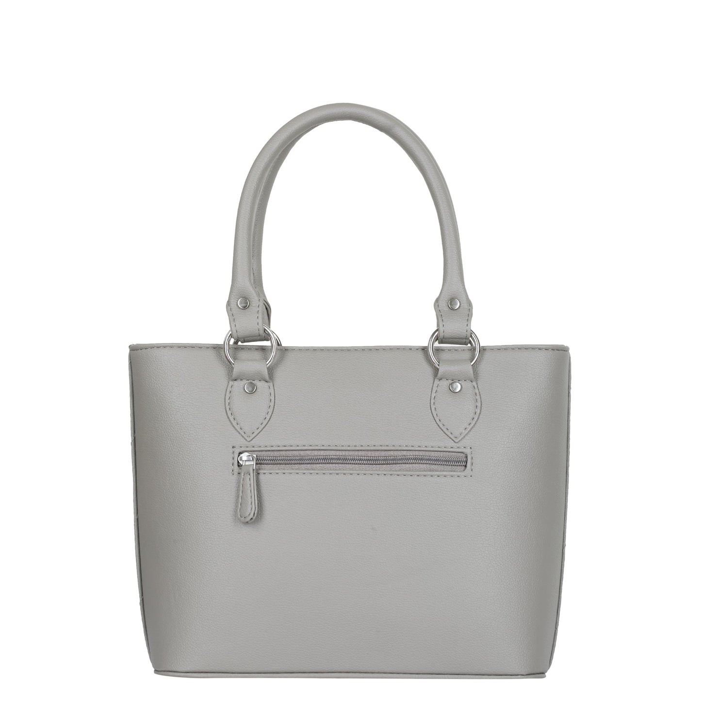Women’s Grey Vegan Leather Tote Satchel – Wholesale Top Handle Shoulder Bag