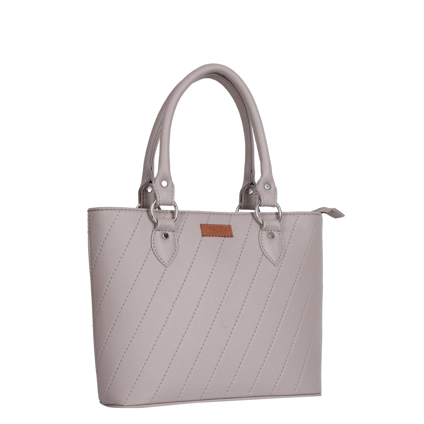Wholesale Mauve Vegan Leather Tote Satchel – Women’s Top Handle Shoulder Bag
