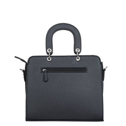 Black Quilted Vegan Leather Tote Bag for Women–  Wholesale Top Handle Satchel Handbag