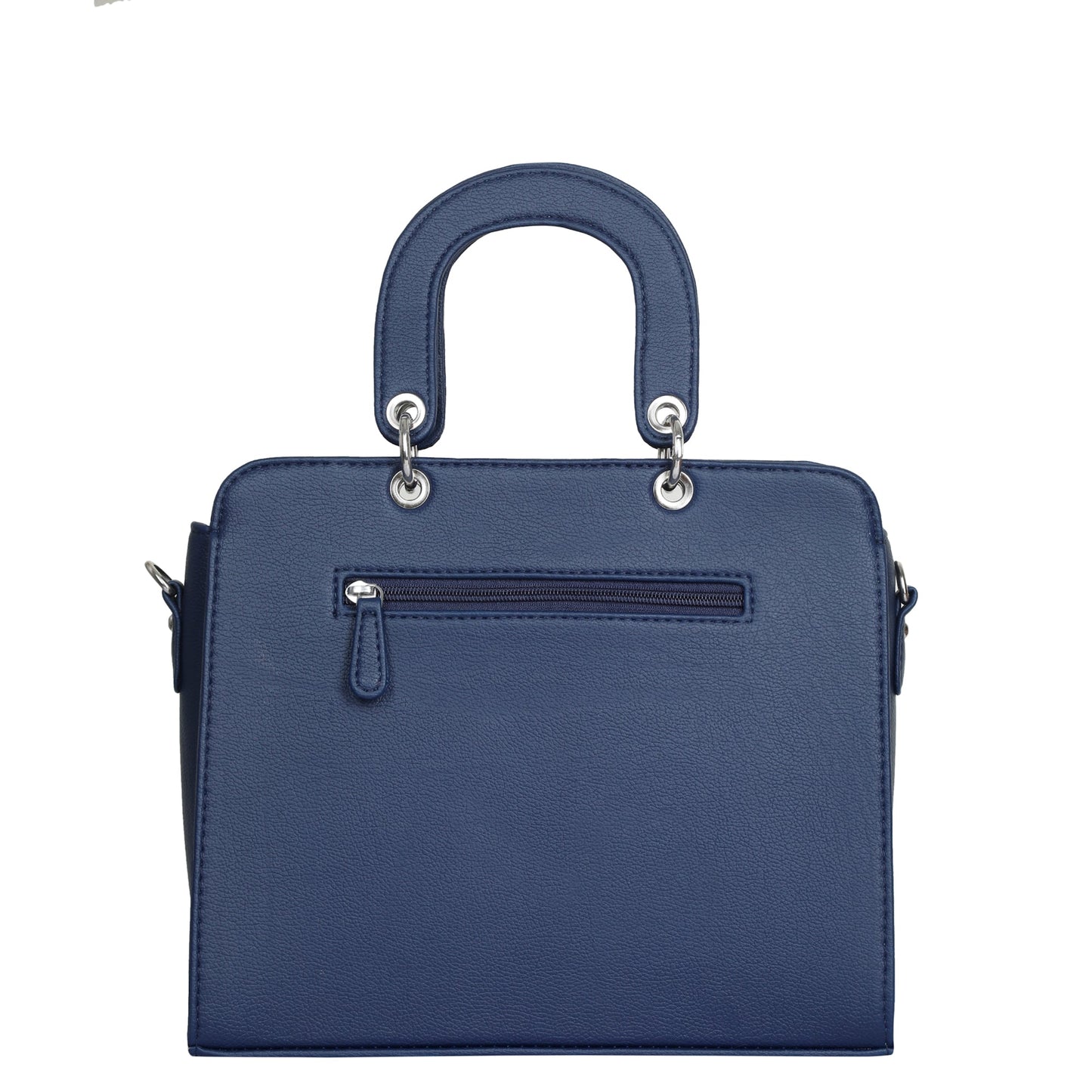 Women’s Blue Quilted Vegan Leather Tote Bag –  Wholesale Top Handle Satchel Handbag