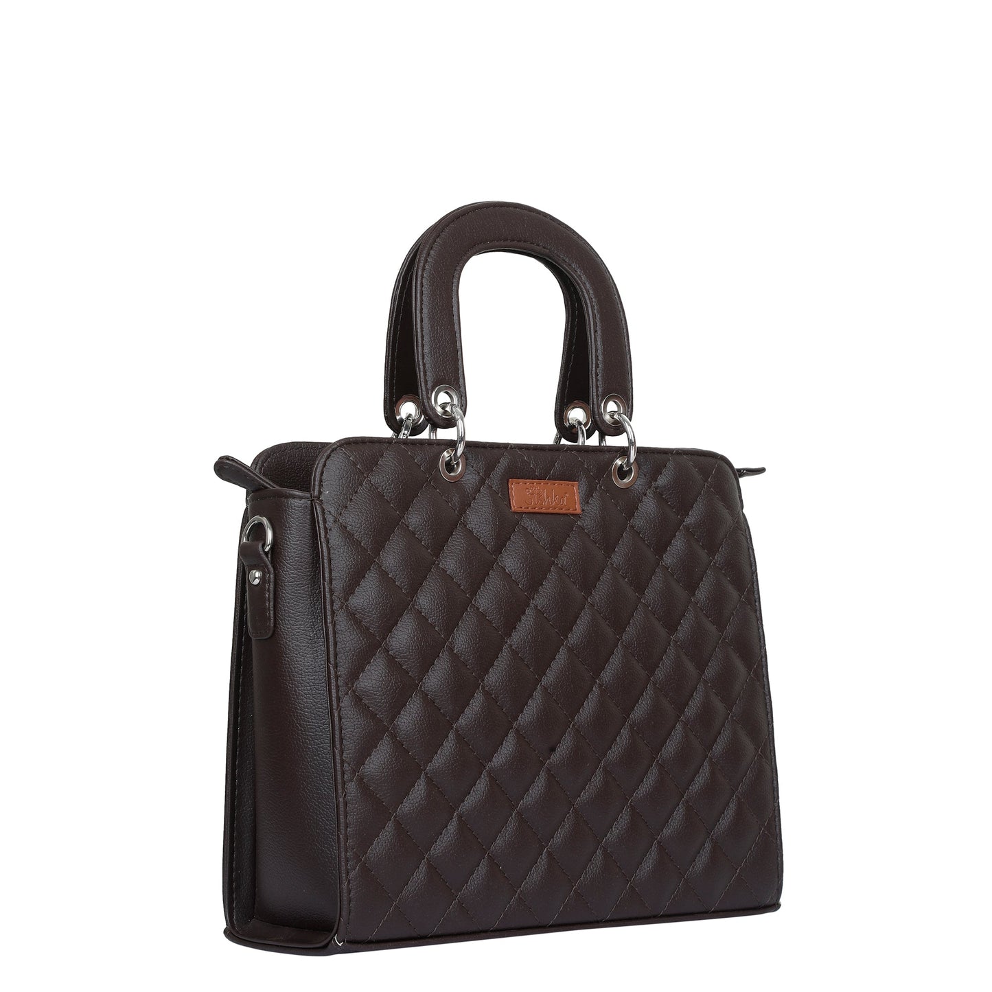 Wholesale Brown Quilted Vegan Leather Tote Bag – Women’s Top Handle Satchel Handbag