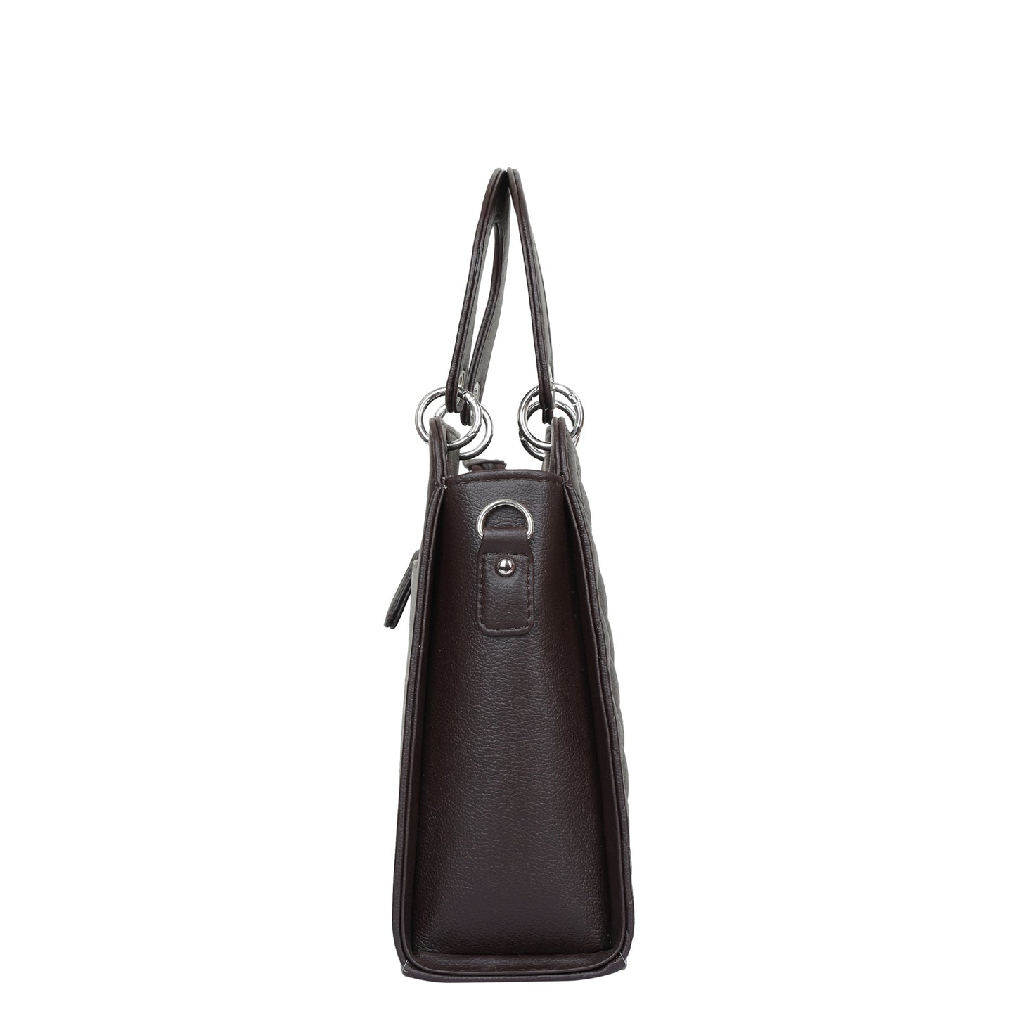 Wholesale Brown Quilted Vegan Leather Tote Bag – Women’s Top Handle Satchel Handbag