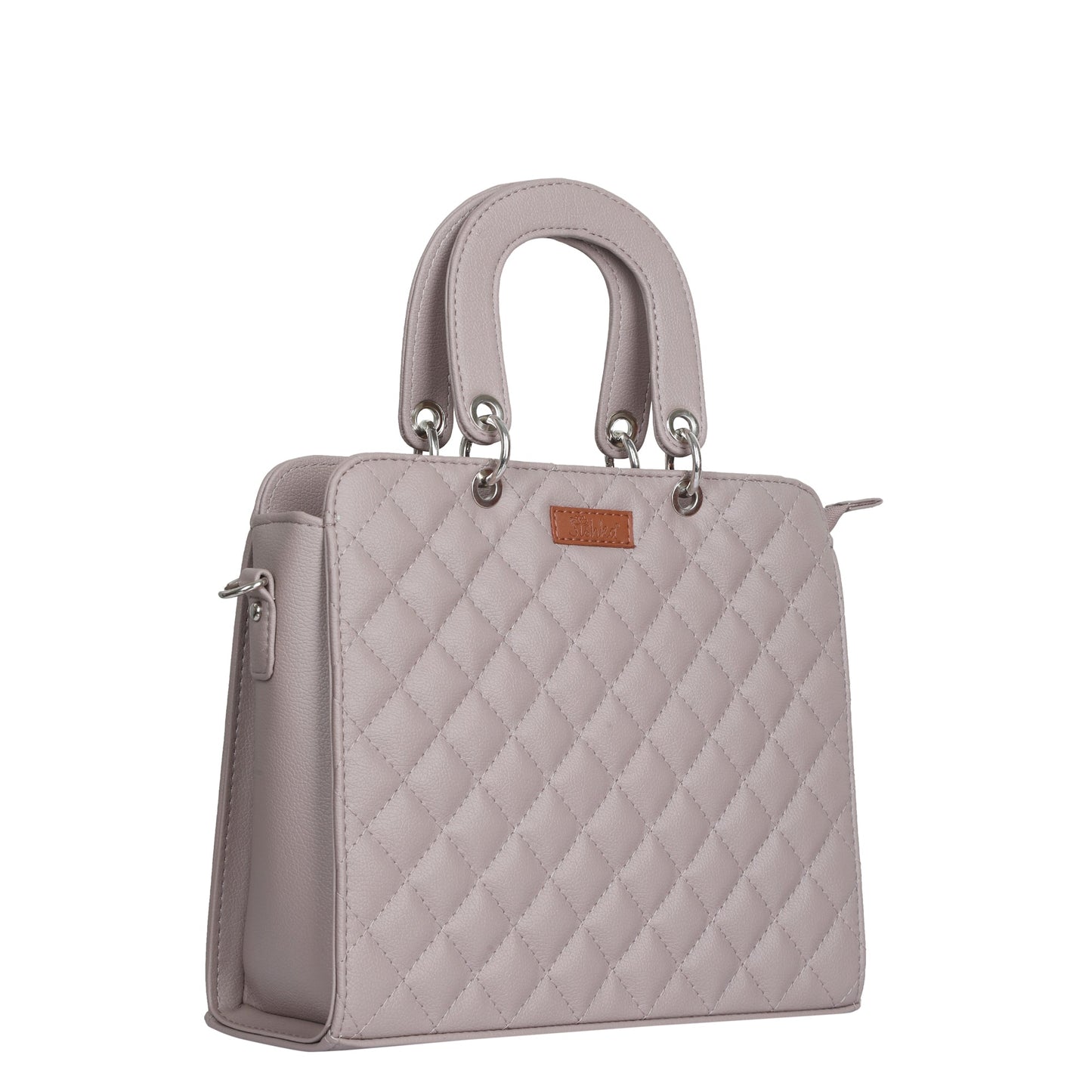 Mauve Quilted Vegan Wholesale Leather Tote Bag– Women’s Top Handle Satchel Handbag