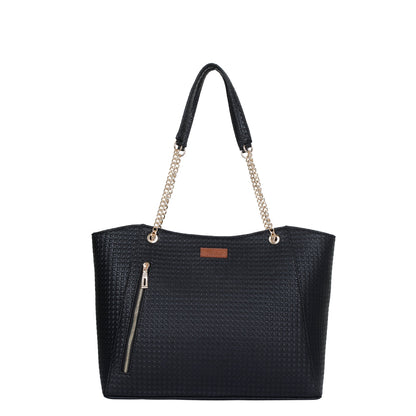 Black Vegan Leather Wholesale Satchel Bag – Women’s Tote & Shoulder Bag for Daily Use