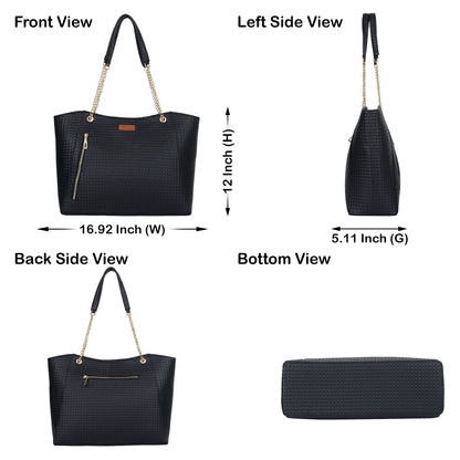 Black Vegan Leather Wholesale Satchel Bag – Women’s Tote & Shoulder Bag for Daily Use
