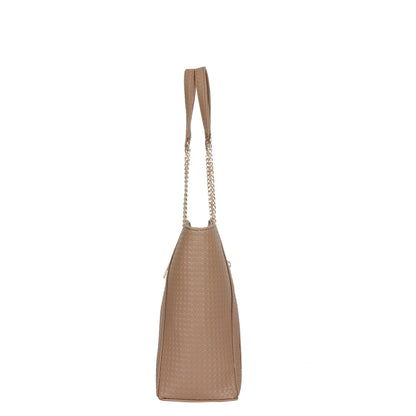 Taupe Vegan Leather Satchel Bag – Women’s Tote & Wholesale Shoulder Bag for Work & Daily Use
