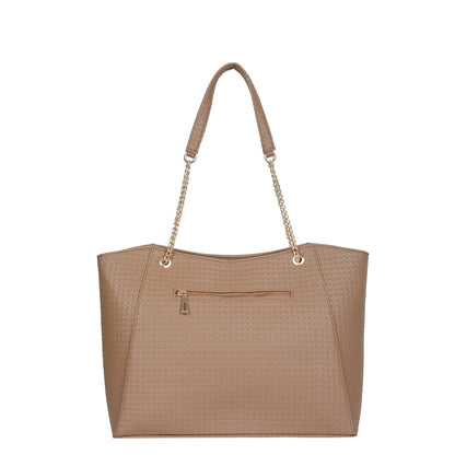 Taupe Vegan Leather Satchel Bag – Women’s Tote & Wholesale Shoulder Bag for Work & Daily Use