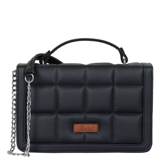 Wholesale Black Vegan Leather Crossbody Sling Bag – Women’s Shoulder Handbag