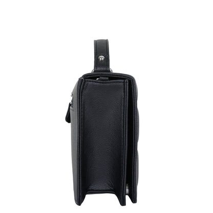 Wholesale Black Vegan Leather Crossbody Sling Bag – Women’s Shoulder Handbag