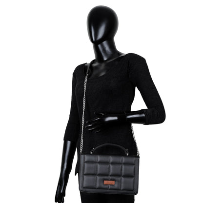 Wholesale Black Vegan Leather Crossbody Sling Bag – Women’s Shoulder Handbag