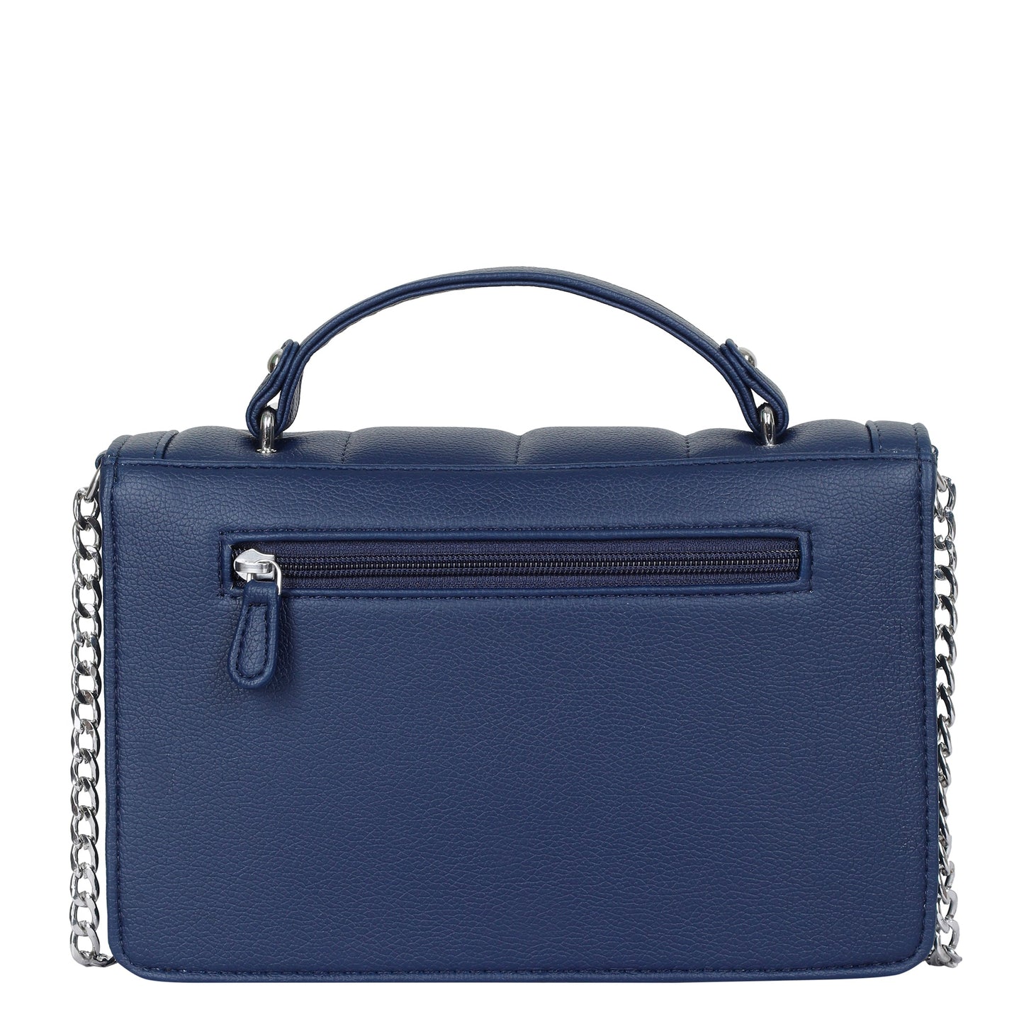 Women’s Blue Vegan Leather Crossbody Sling Bag – Chain Strap Wholesale Shoulder Handbag