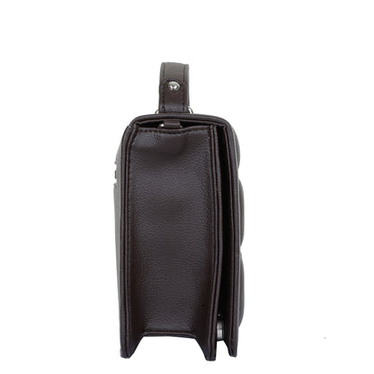 Brown Vegan Leather Crossbody Sling Bag for Women – Wholesale Chain Strap Shoulder bag
