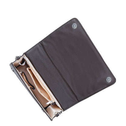 Brown Vegan Leather Crossbody Sling Bag for Women – Wholesale Chain Strap Shoulder bag