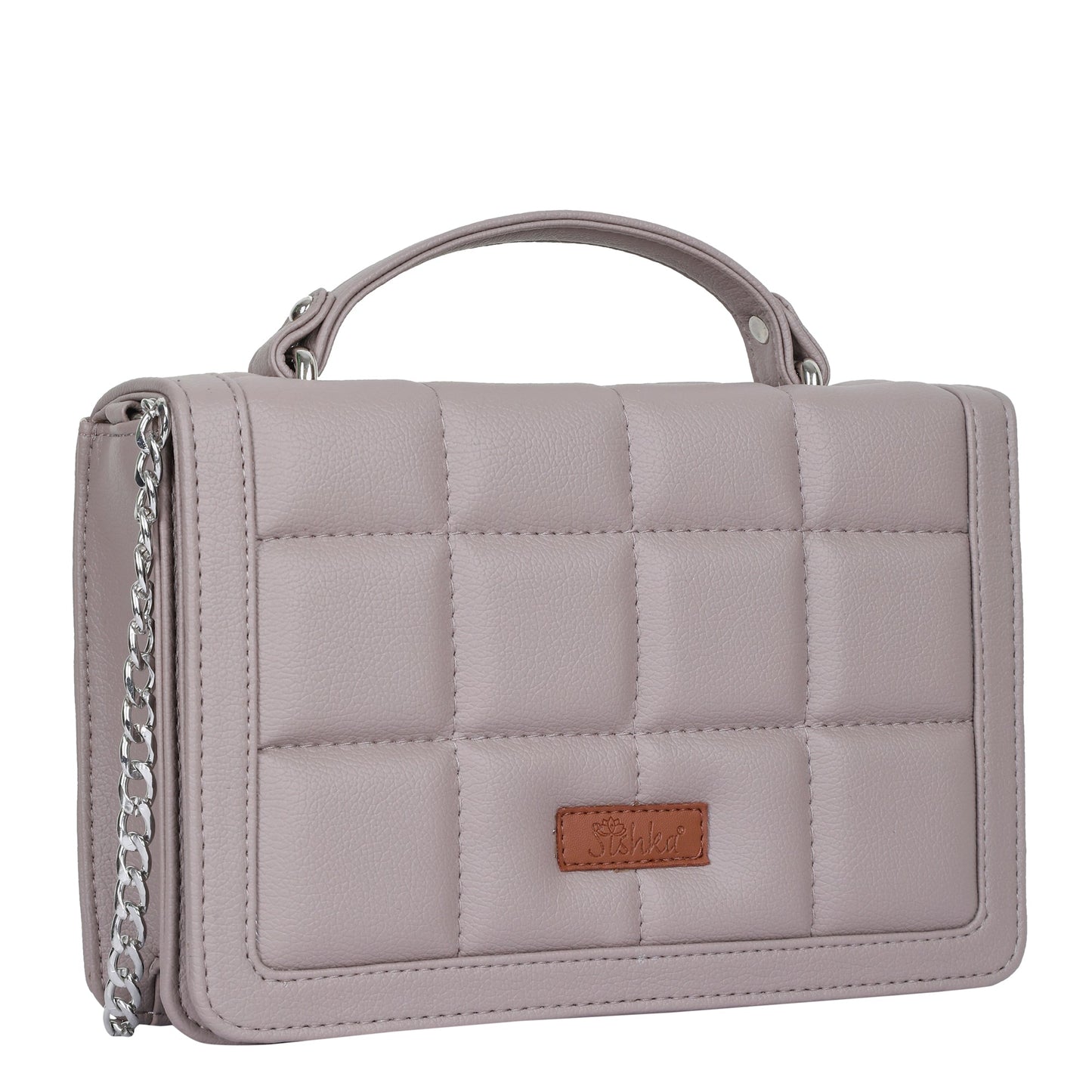 Wholesale Mauve Vegan Leather Crossbody Sling Bag – Women’s Chain Strap Shoulder bag