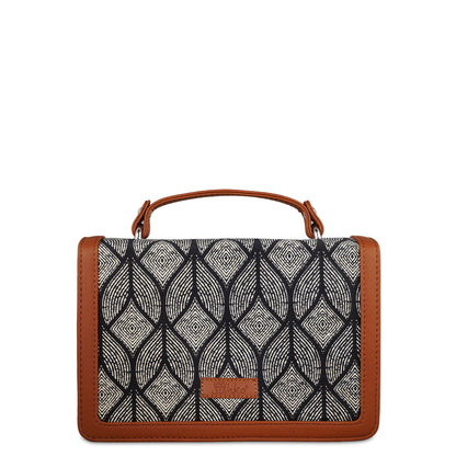 Women’s Geometric Sling Bags with Vegan Leather Trim Handle– Wholesale