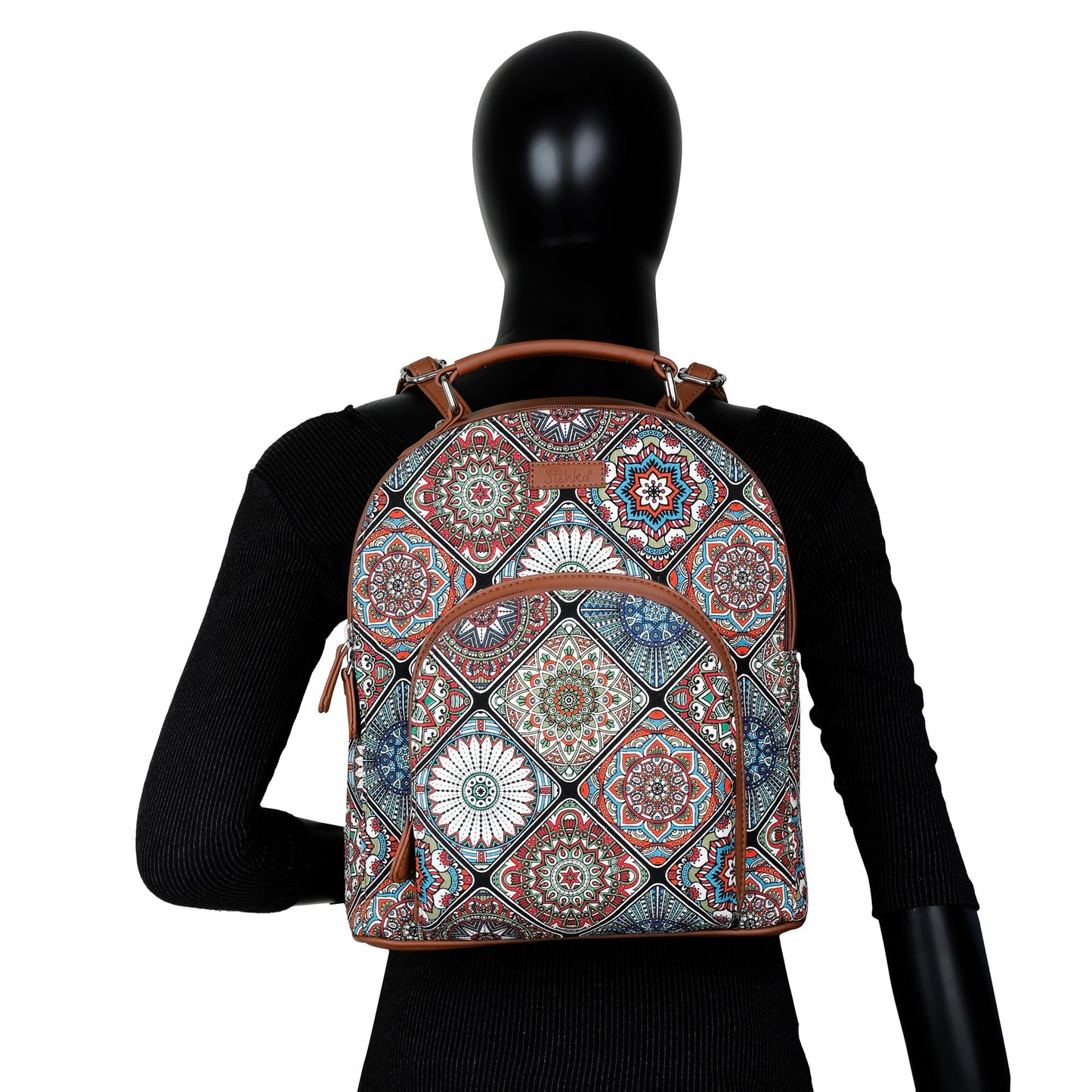 Women’s Multicolor Backpacks with Vegan Leather Trim – Wholesale