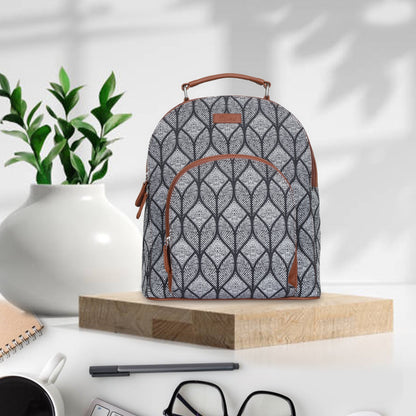 Women’s Monochrome Backpacks with Vegan Leather Trim – Wholesale