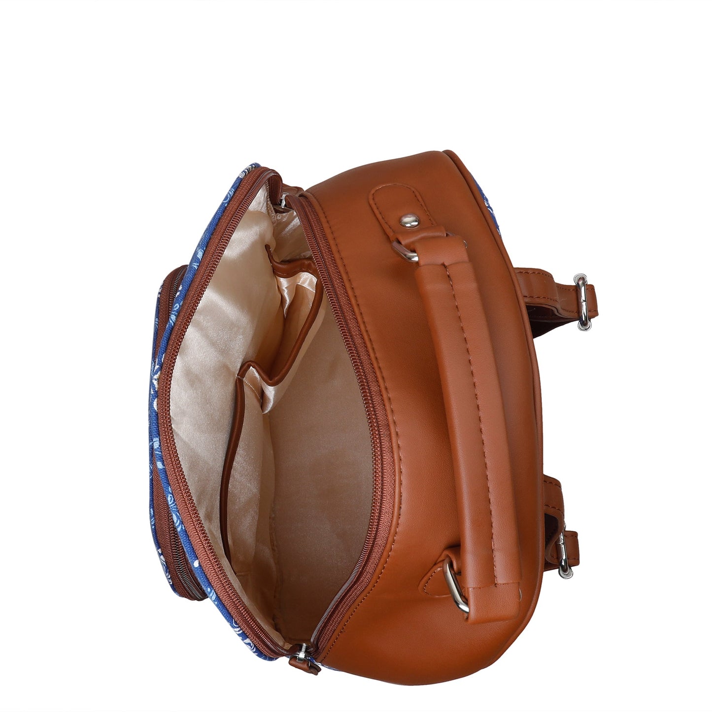 Women’s Blue Backpacks with Vegan Leather Trim – Wholesale