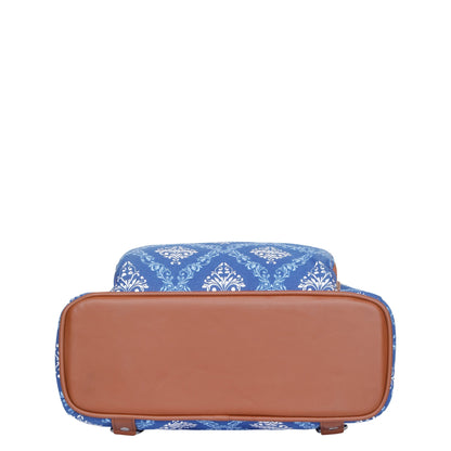 Women’s Blue Backpacks with Vegan Leather Trim – Wholesale