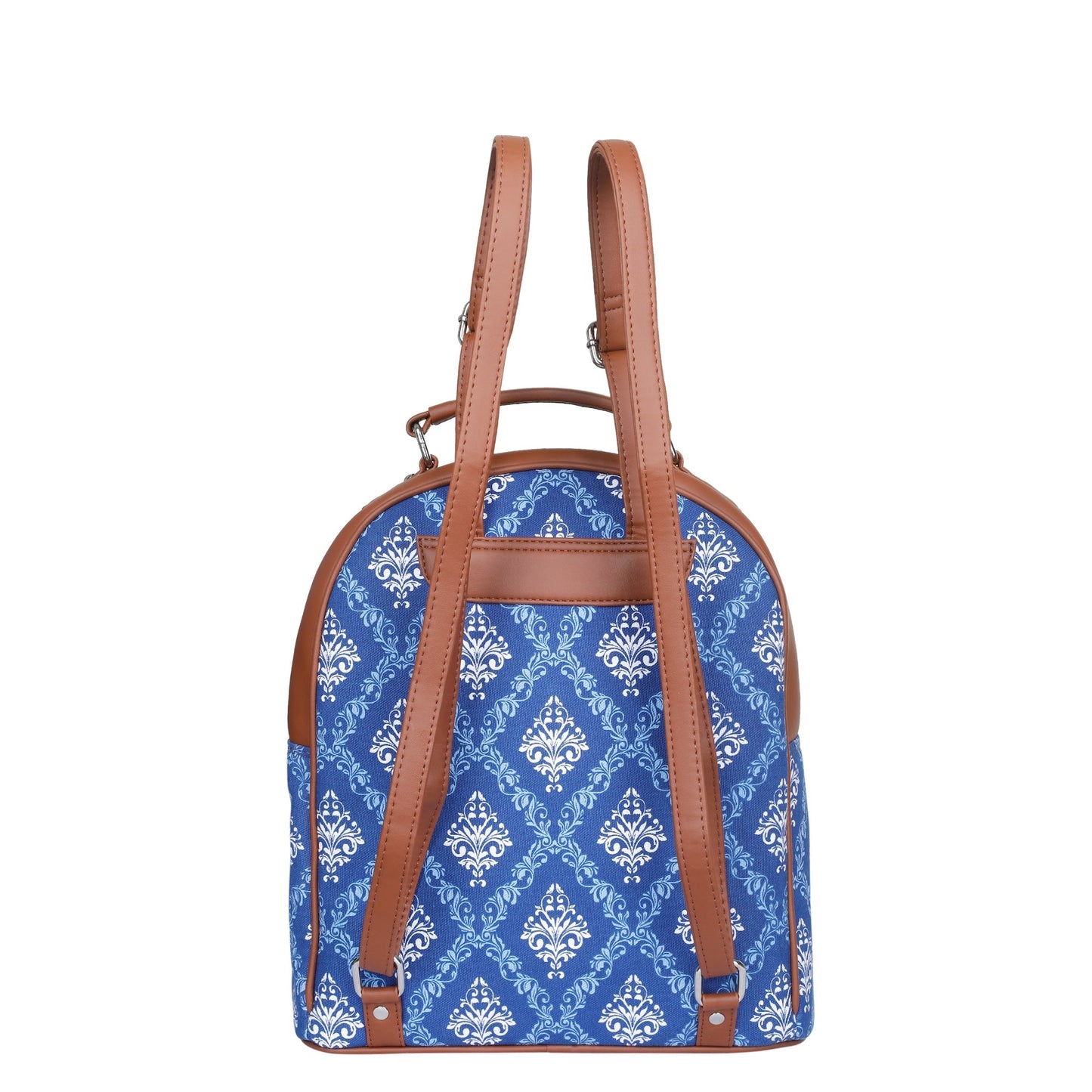 Women’s Blue Backpacks with Vegan Leather Trim – Wholesale