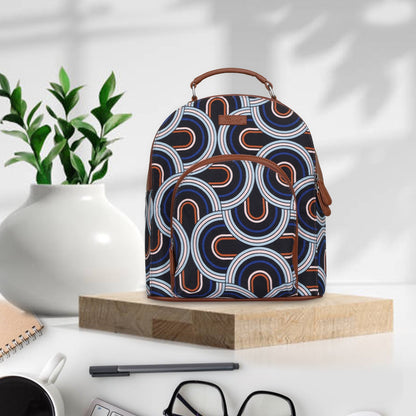 Women’s Abstract Backpacks with Vegan Leather Trim – Wholesale
