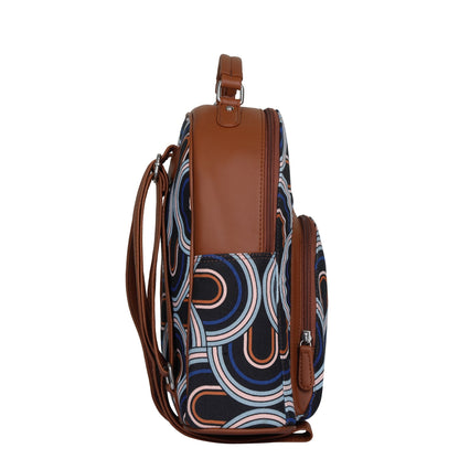 Women’s Abstract Backpacks with Vegan Leather Trim – Wholesale