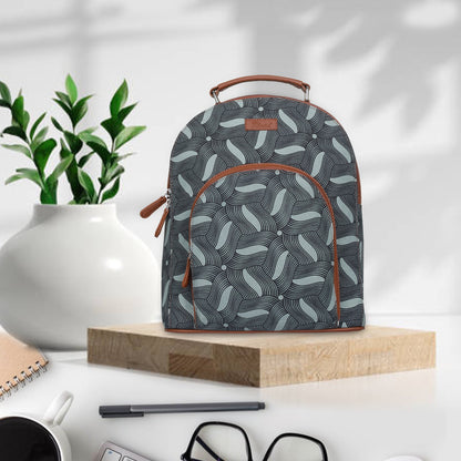 Women’s Printed Backpacks with Vegan Leather Trim – Wholesale