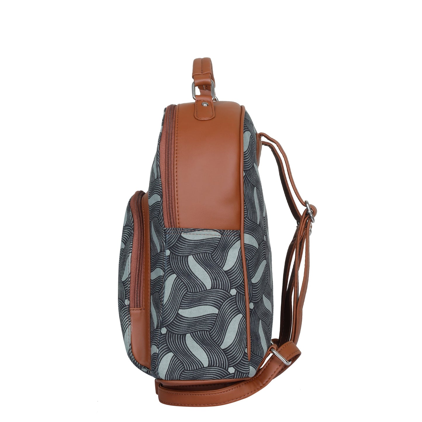 Women’s Printed Backpacks with Vegan Leather Trim – Wholesale