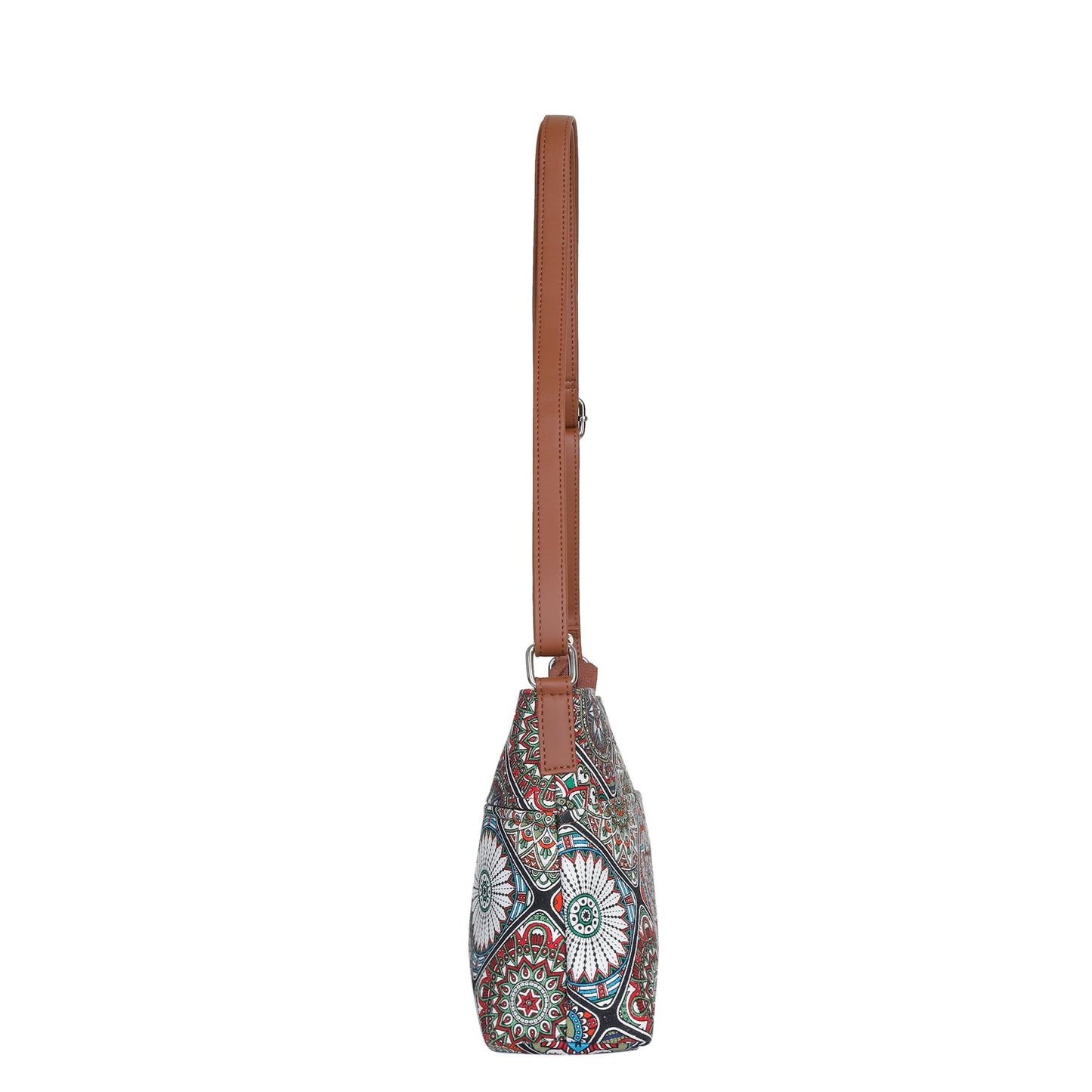 Wholesale Women’s Mandala Crossbody Bags with Vegan Leather Trim Handle