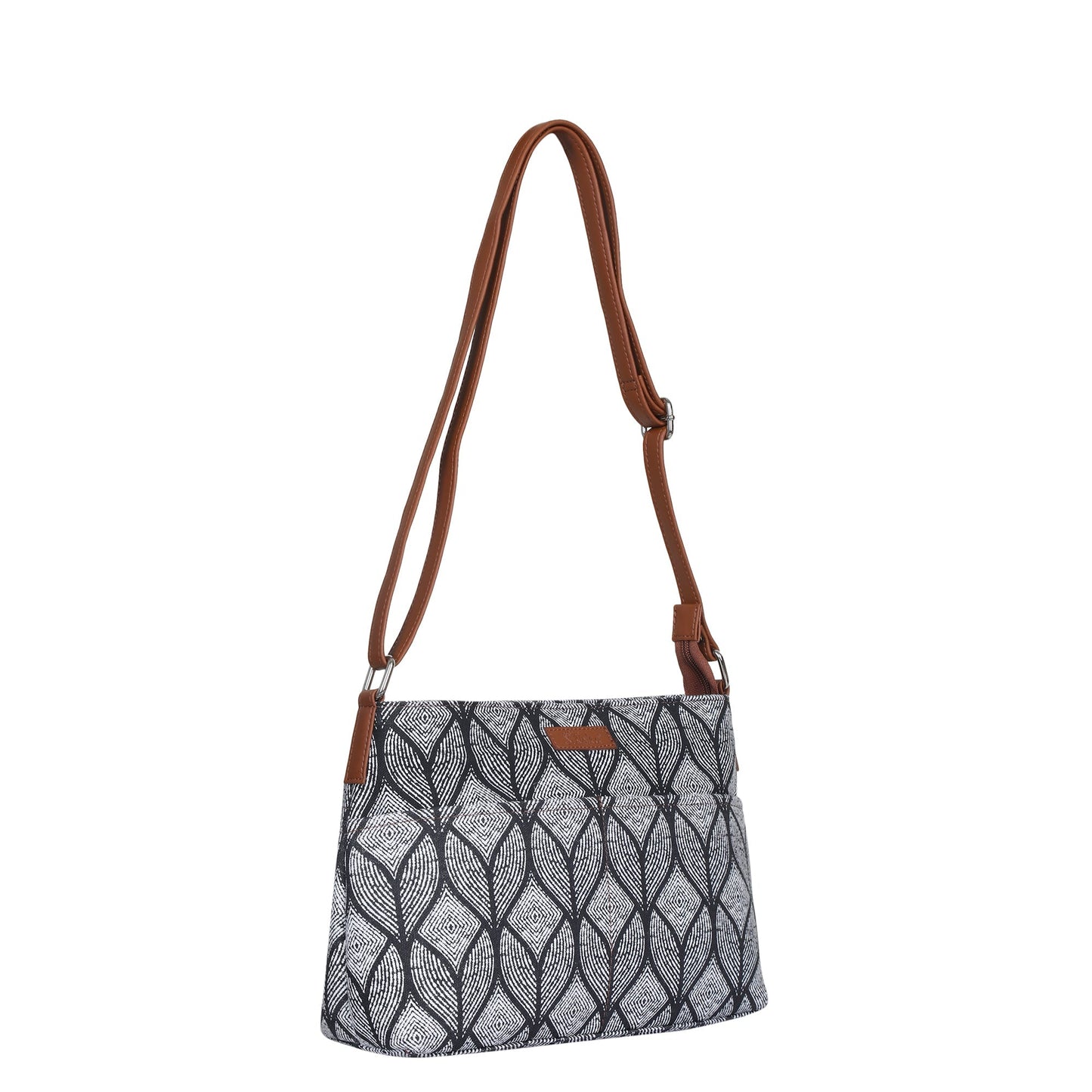 Women’s Geometric Crossbody Bags with Vegan Leather Trim – Wholesale