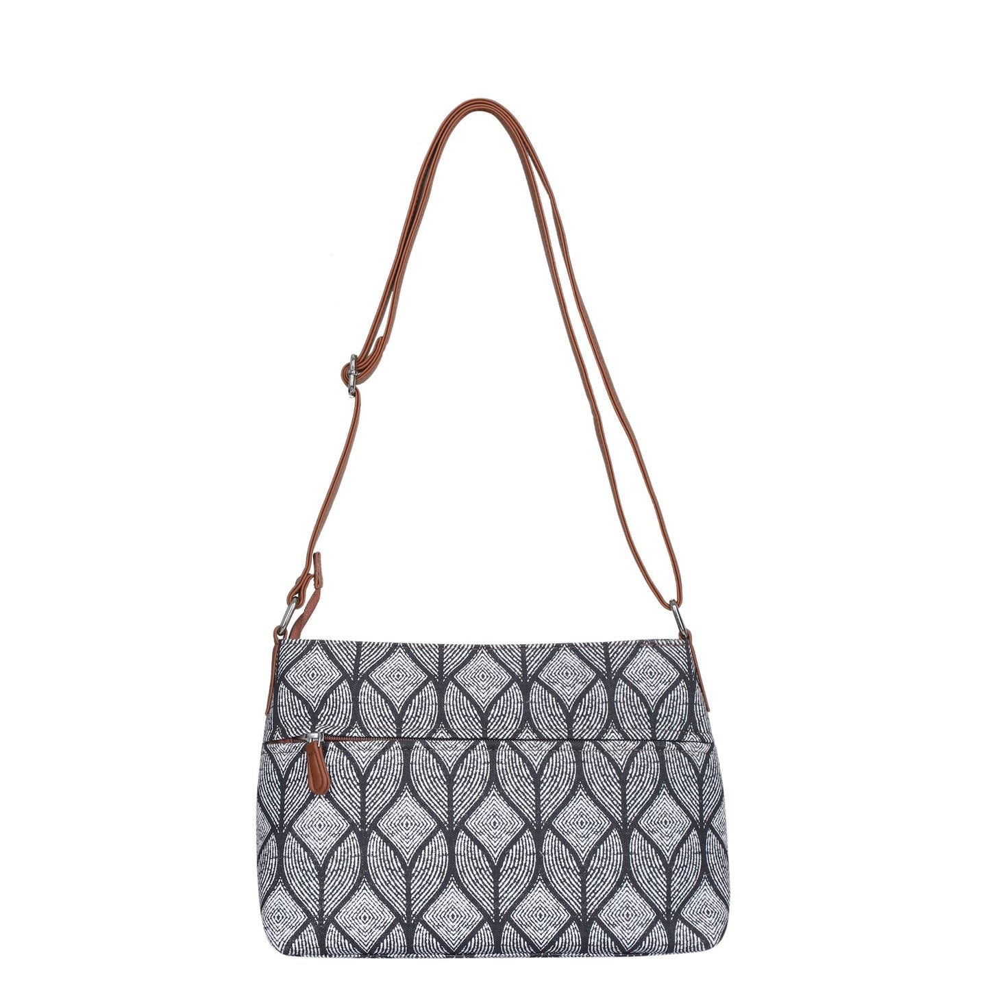 Women’s Geometric Crossbody Bags with Vegan Leather Trim – Wholesale