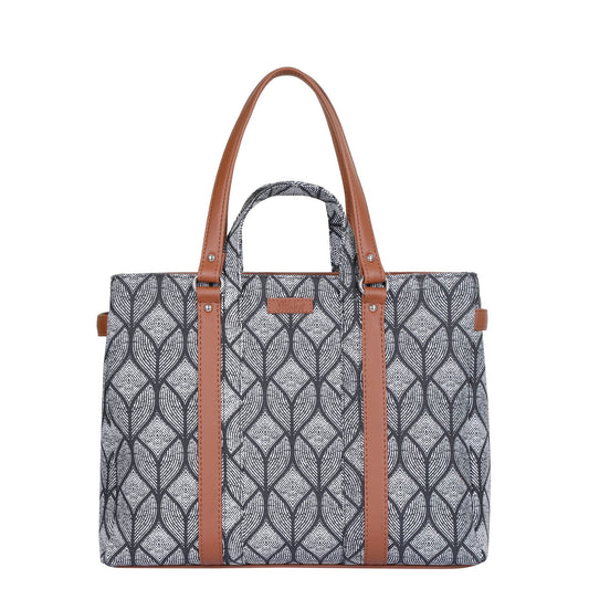 Women’s Monochrome Shoulder Tote Bags with Vegan Leather Trim Handles – Wholesale