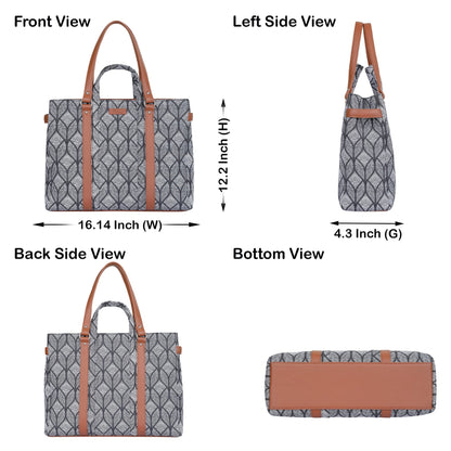 Women’s Monochrome Shoulder Tote Bags with Vegan Leather Trim Handles – Wholesale