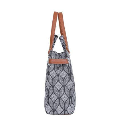 Women’s Monochrome Shoulder Tote Bags with Vegan Leather Trim Handles – Wholesale