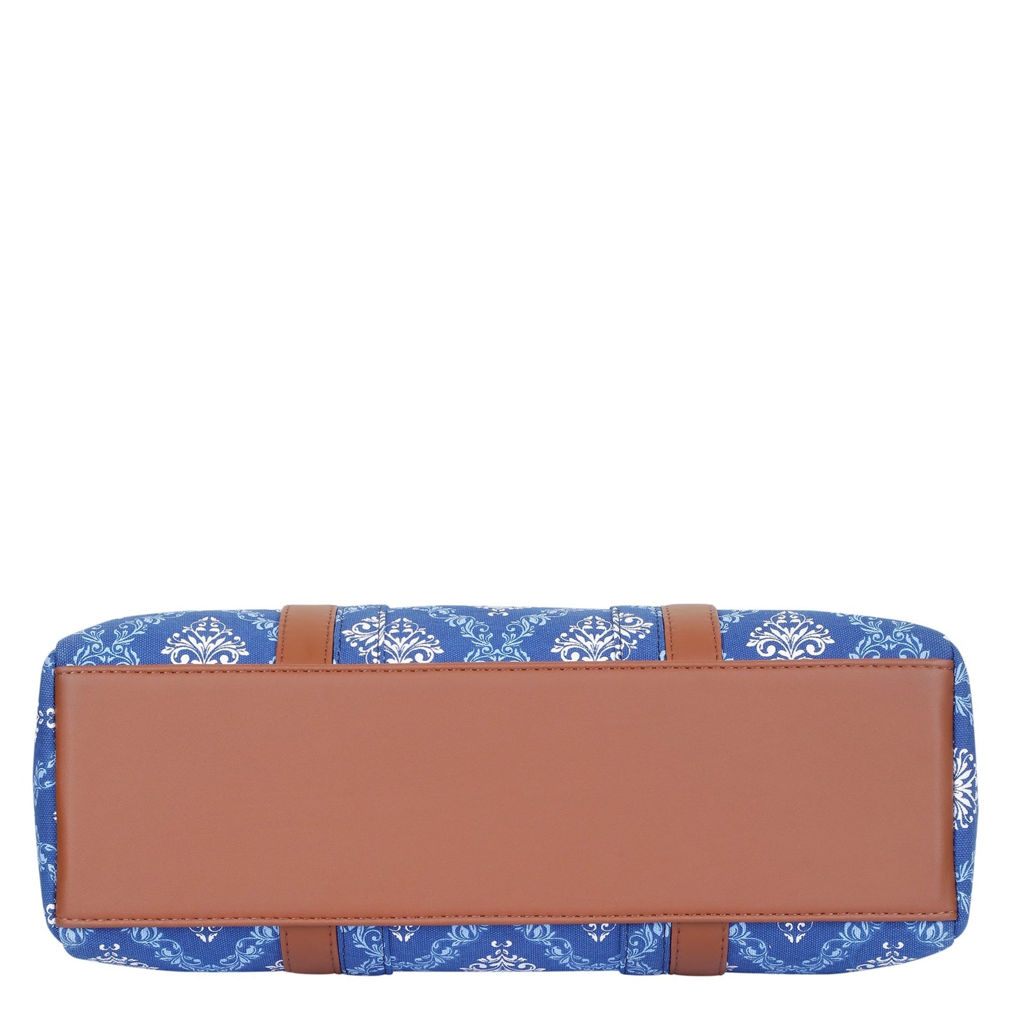 Women’s Blue Shoulder Tote Bags with Vegan Leather Trim Handles– Wholesale