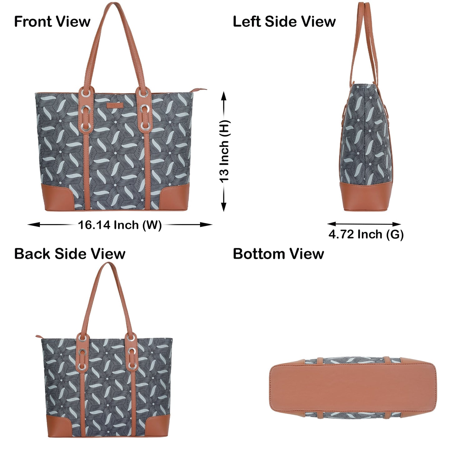 Women’s Olive Shoulder Tote Bags with Vegan Leather Trim – Wholesale