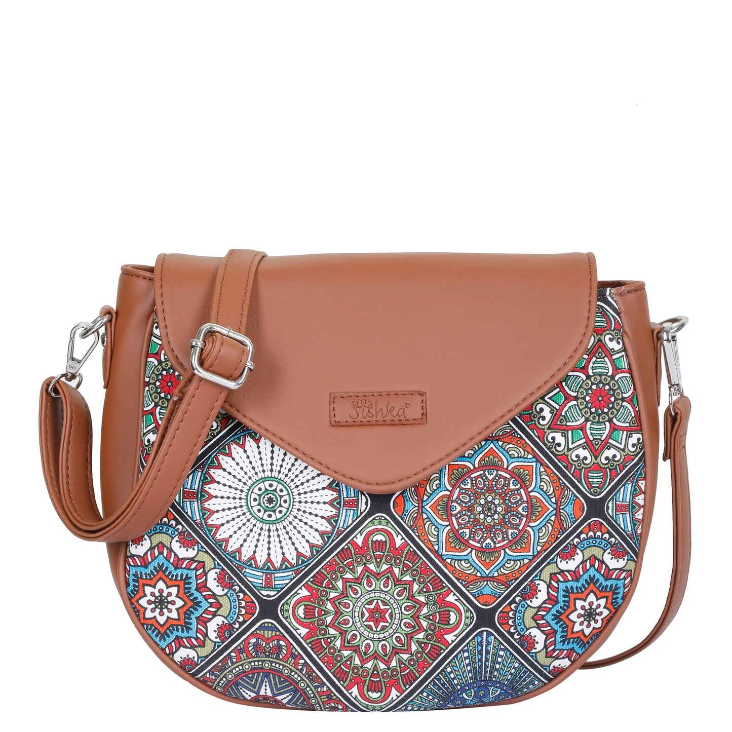 Women’s Mandala Crossbody Bags with Vegan Leather Trim – Wholesale