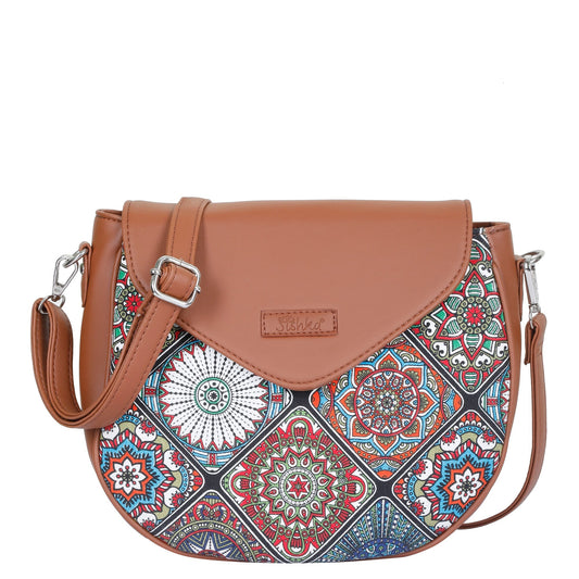 Women’s Mandala Crossbody Bags with Vegan Leather Trim – Wholesale
