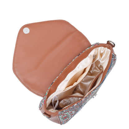 Women’s Mandala Crossbody Bags with Vegan Leather Trim – Wholesale
