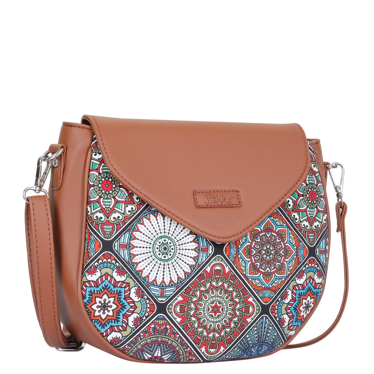 Women’s Mandala Crossbody Bags with Vegan Leather Trim – Wholesale