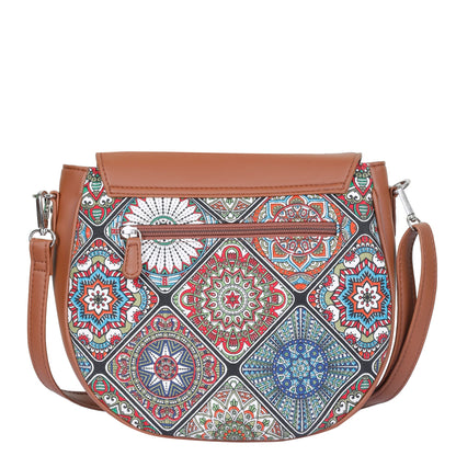 Women’s Mandala Crossbody Bags with Vegan Leather Trim – Wholesale