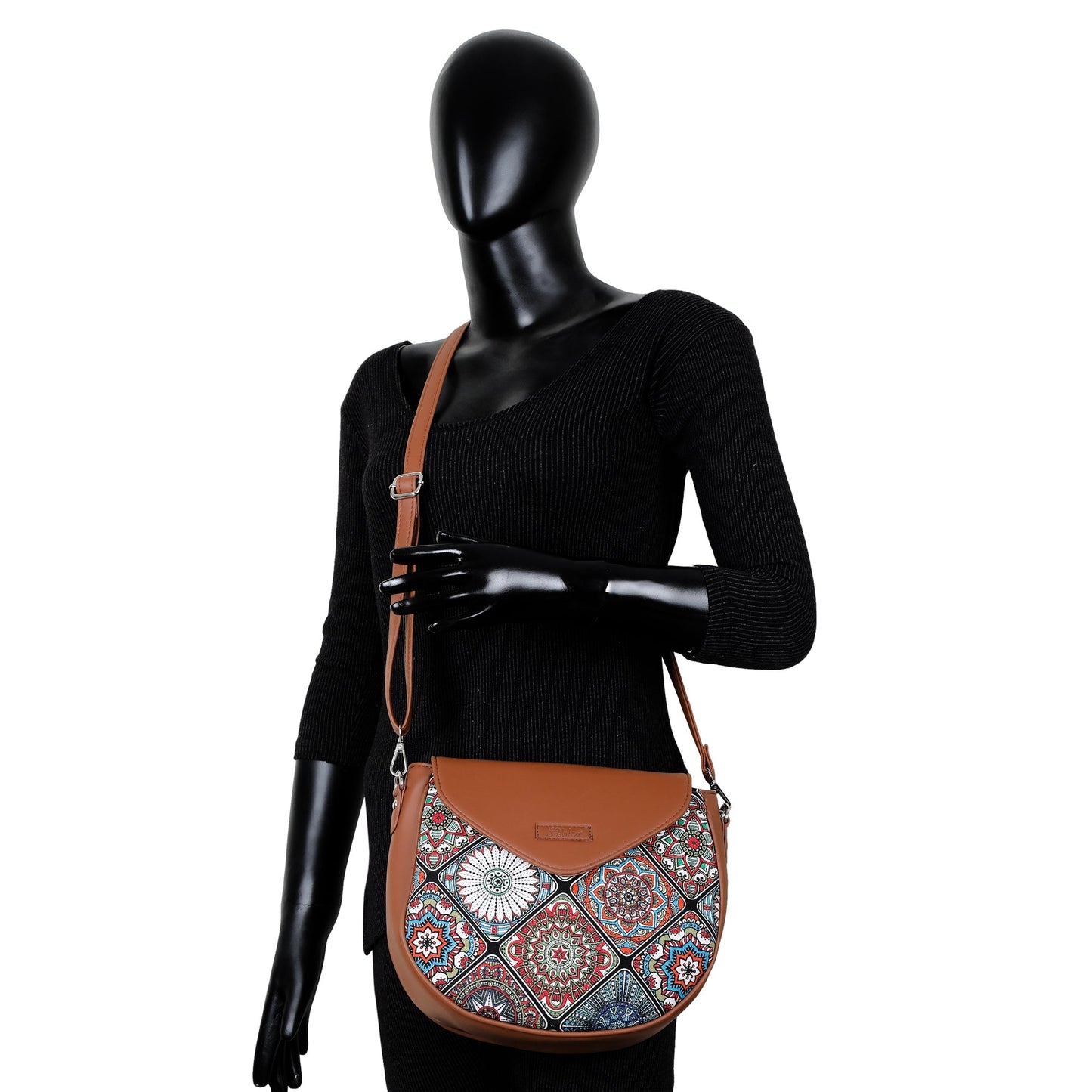 Women’s Mandala Crossbody Bags with Vegan Leather Trim – Wholesale