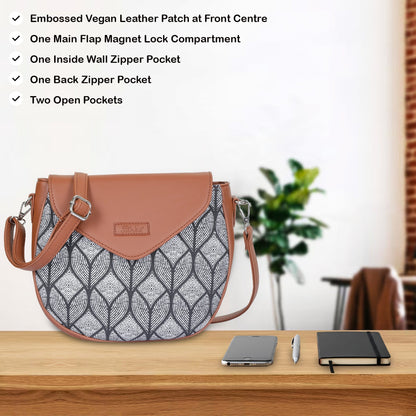 Women’s Monochrome Crossbody Sling Bags with Vegan Leather Trim – Wholesale