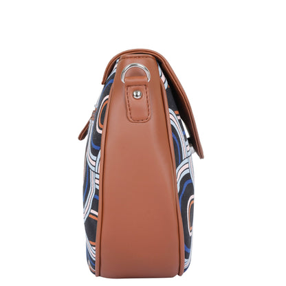Women’s Abstract Crossbody Sling Bags with Vegan Leather Trim – Wholesale