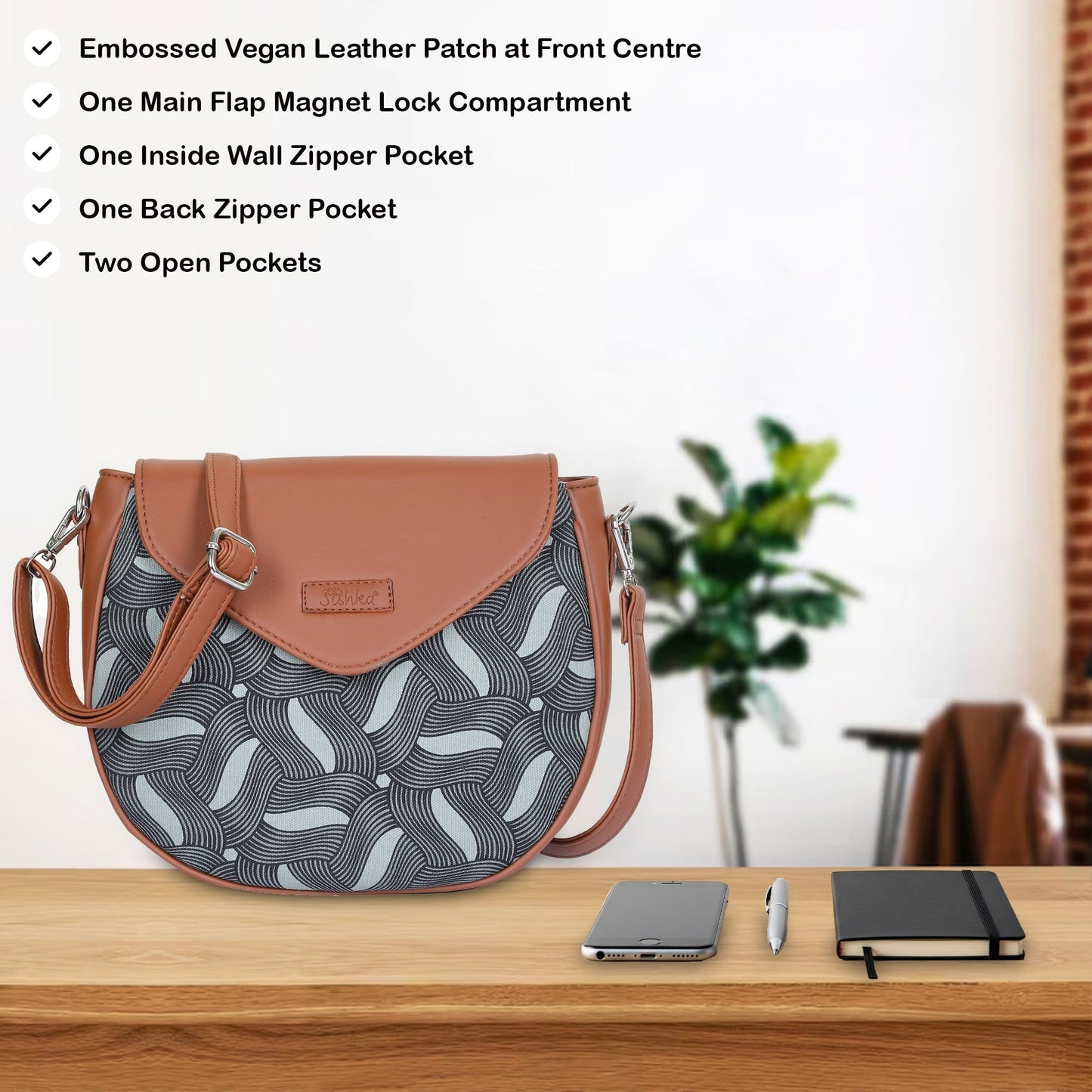 Women’s Olive Crossbody Bags with Vegan Leather Trim – Wholesale