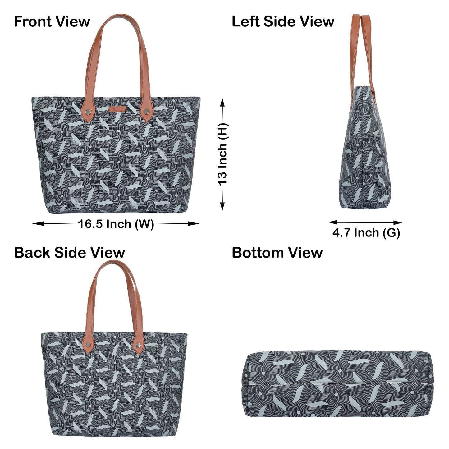 Wholesale Women’s Olive Tote Bags with Vegan Leather Trim Handle