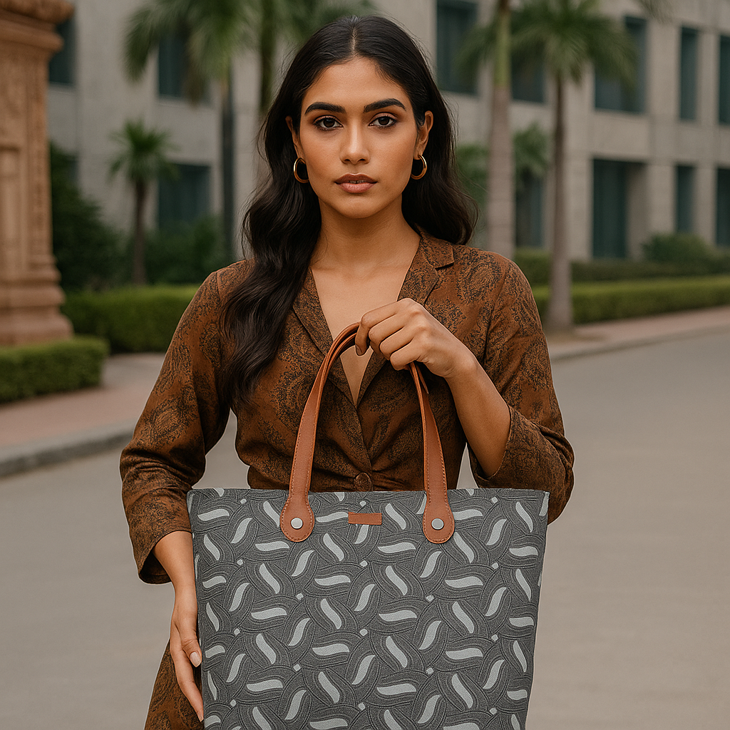 Wholesale Women’s Olive Tote Bags with Vegan Leather Trim Handle
