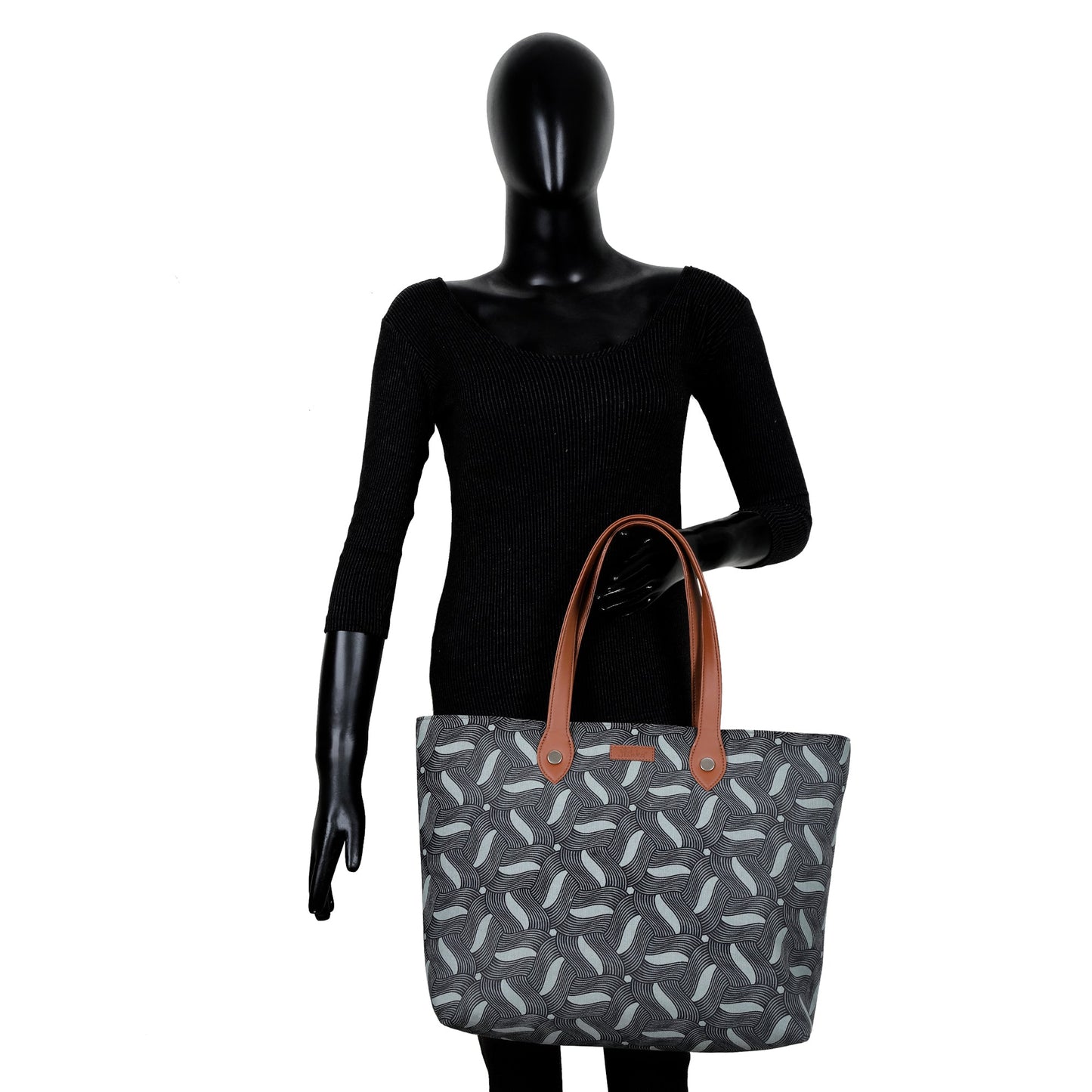 Wholesale Women’s Olive Tote Bags with Vegan Leather Trim Handle